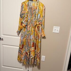 Bohemian Yellow Paisley Wide Leg Pant set